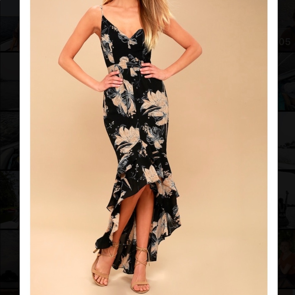 Lulus Floral High Low Maxi Dress!
